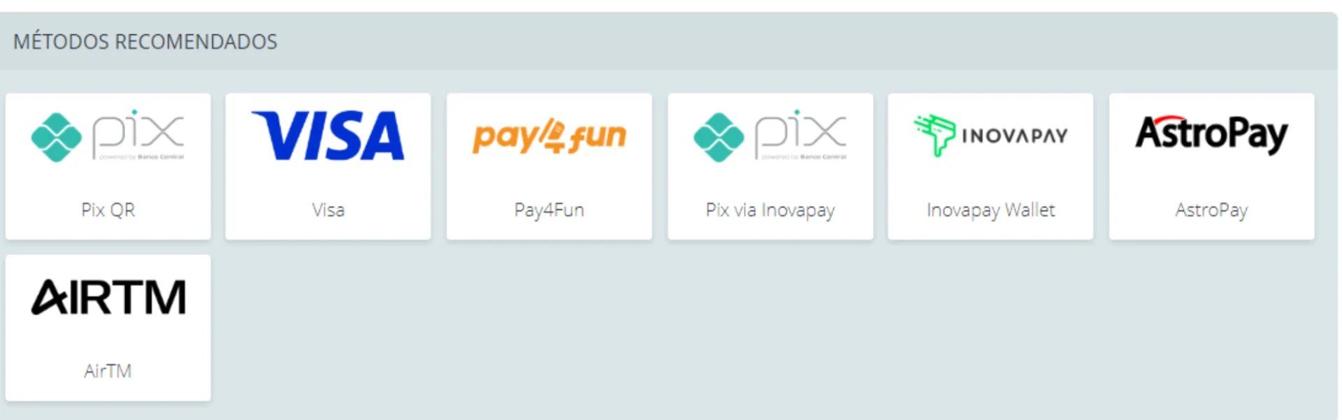 Selecione a opção Pay4fun como método de pagamento